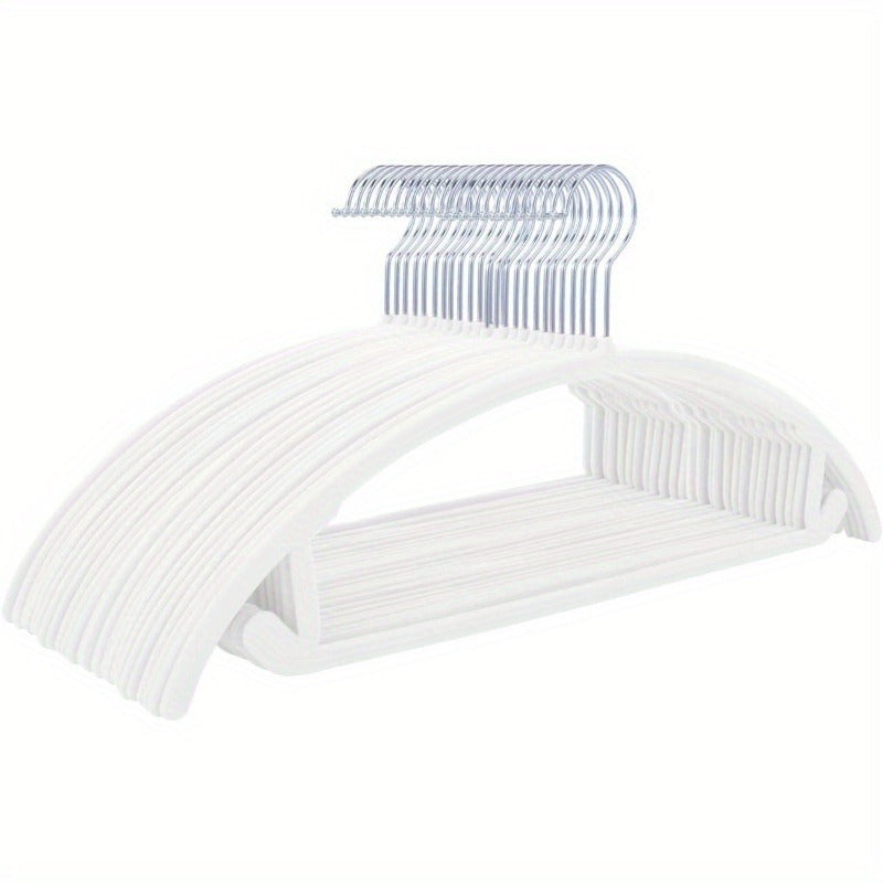 50Pcs Premium Velvet Hangers, Heavy Duty Non-Slip Space Saving Hangers with Chrome Plated Hooks for Coats Sweaters Jackets Pants