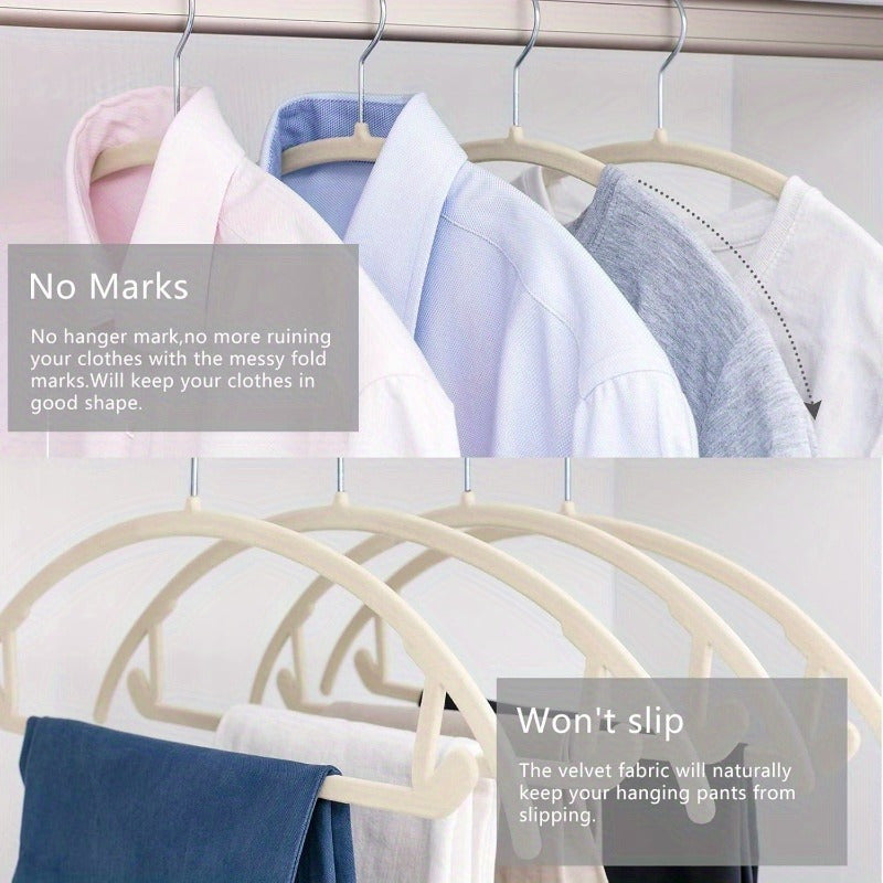 50Pcs Premium Velvet Hangers, Heavy Duty Non-Slip Space Saving Hangers with Chrome Plated Hooks for Coats Sweaters Jackets Pants