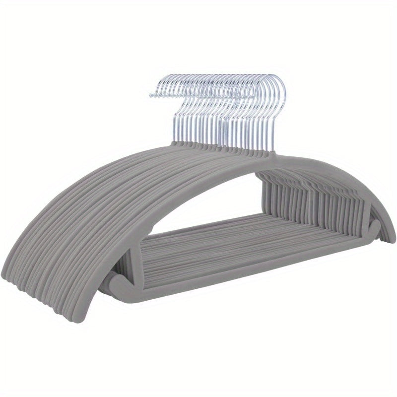 50Pcs Premium Velvet Hangers, Heavy Duty Non-Slip Space Saving Hangers with Chrome Plated Hooks for Coats Sweaters Jackets Pants
